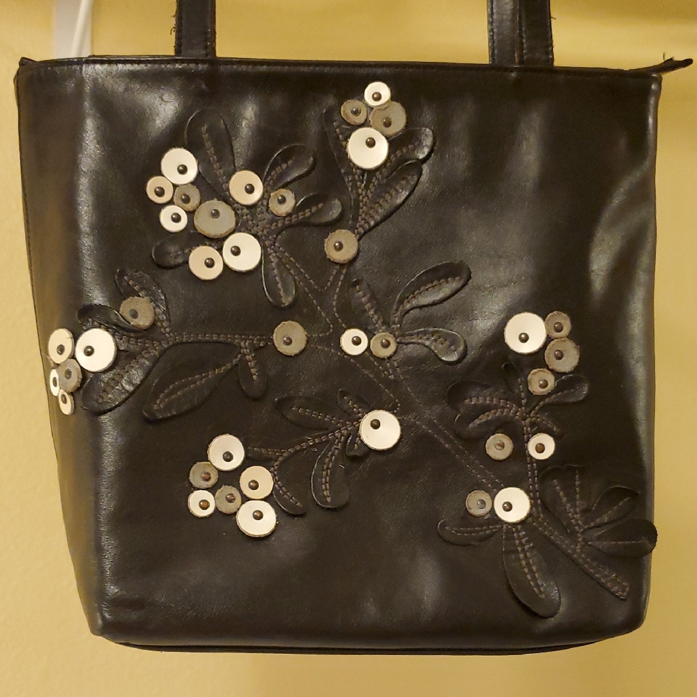 Vintage LAMARTHE Paris Black Embellished Bag